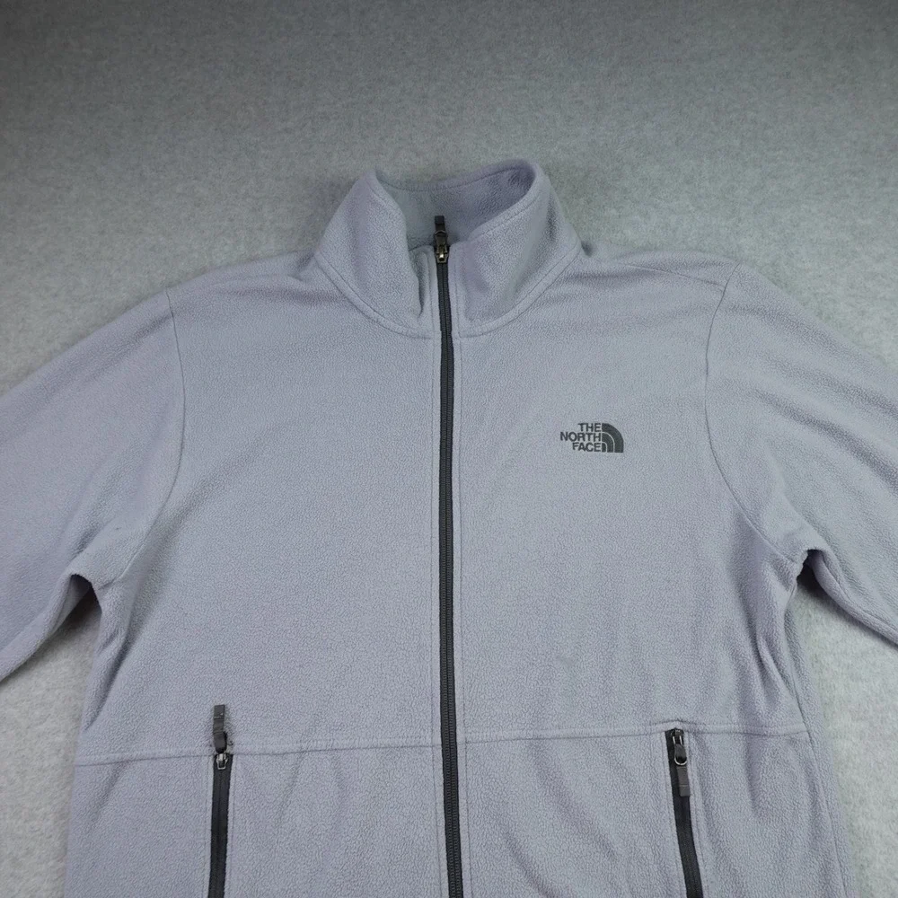 The North Face Jacket Mens Medium Gray Casual Full Zip Fleece Outdoor